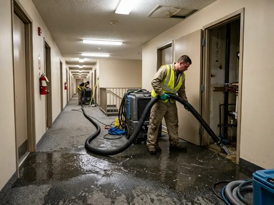 multi-unit-apartment-hallway-f-005 — frequently asked questions, Emergency Burst Pipe Water Extraction & Removal in Gambrill…